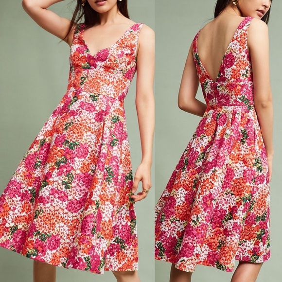 Monique Lhuillier Dresses & Skirts - Anthropologie’s Monique Lhuillier Sz 6 Dress Riona Embroidered Floral Fairy Pink